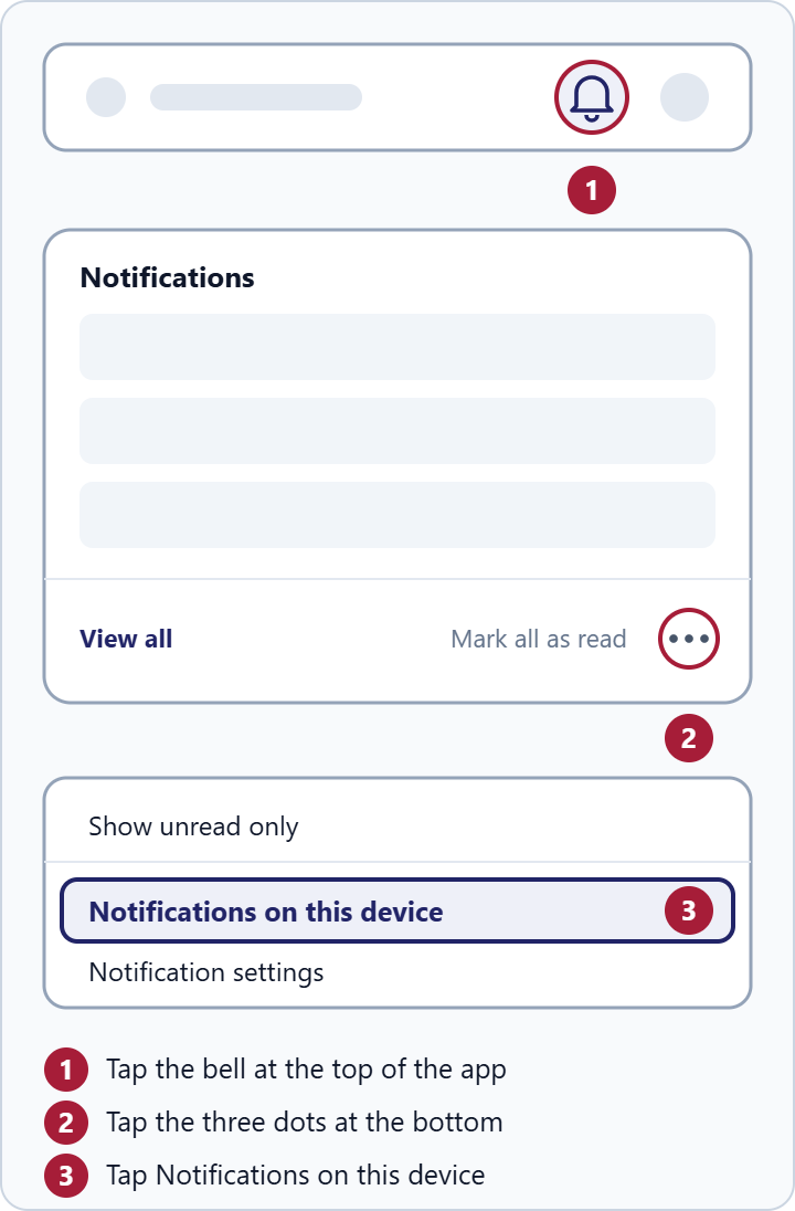 The Get notified box in the app. Tap Allow notifications, then tap Allow when your phone or browser asks